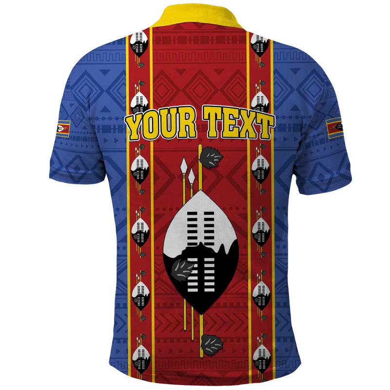 Eswatini African Pattern Swaziland Shield Siyinqaba Polo Shirt