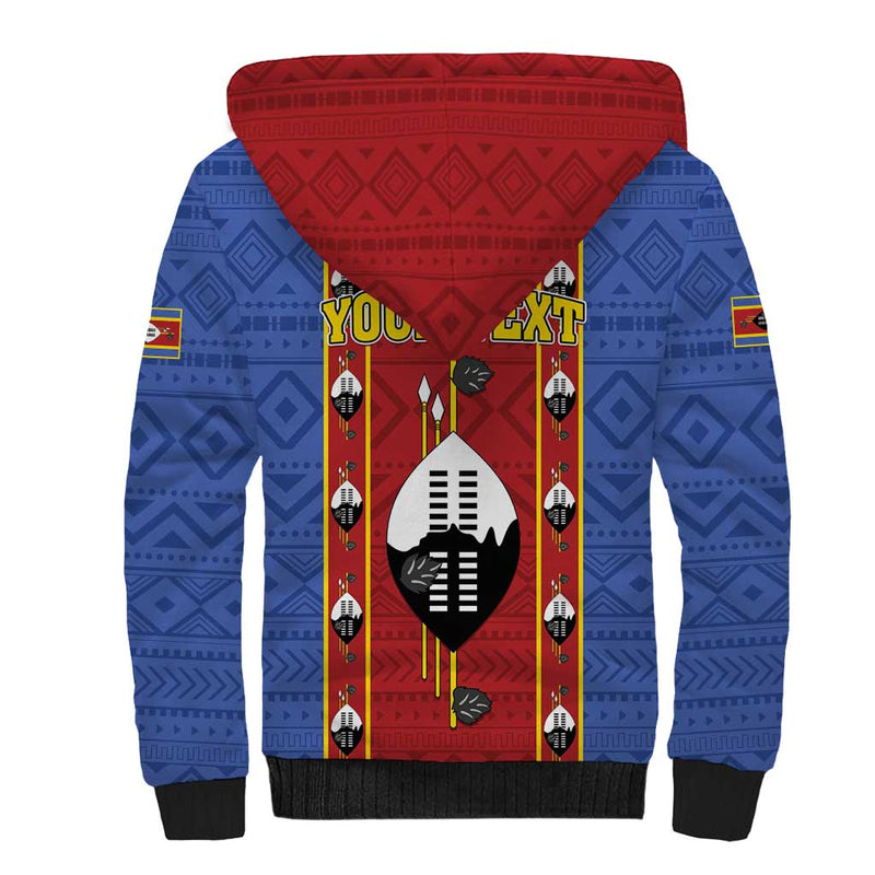 Eswatini African Pattern Swaziland Shield Siyinqaba Sherpa Hoodie