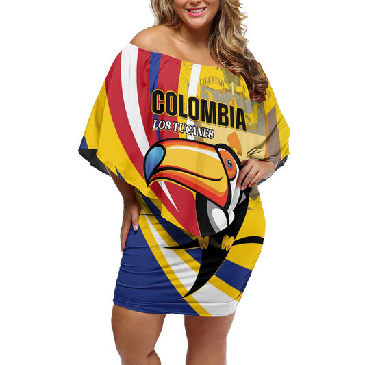 Custom Colombia Rugby Los Tucanes Go Champions Off Shoulder Short Dress