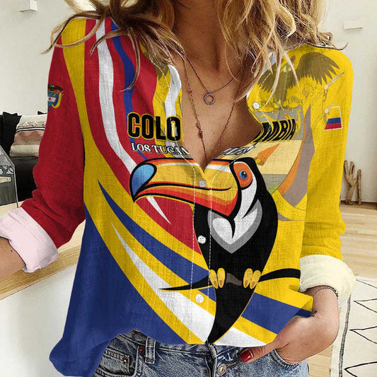 Custom Colombia Rugby Los Tucanes Go Champions Women Casual Shirt