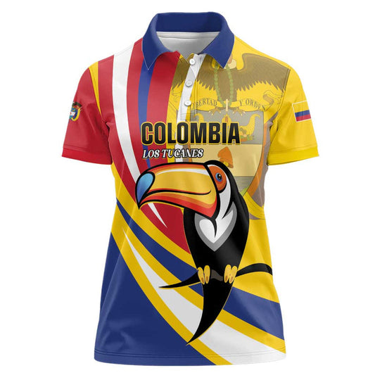 Custom Colombia Rugby Los Tucanes Go Champions Women Polo Shirt