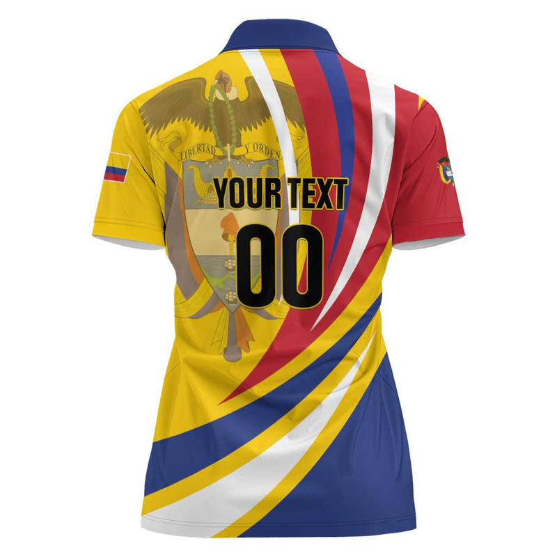 Custom Colombia Rugby Los Tucanes Go Champions Women Polo Shirt