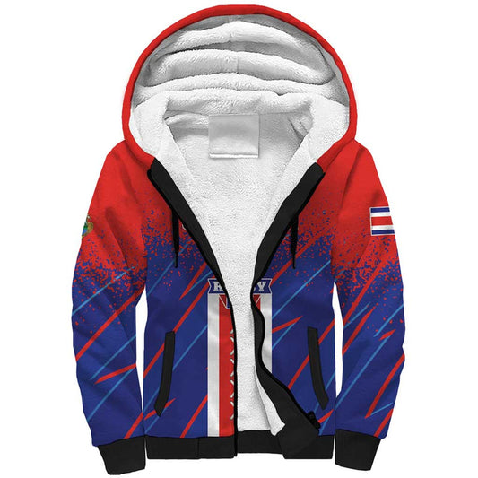 Custom Costa Rica Rugby Ticos Go Champions Sherpa Hoodie