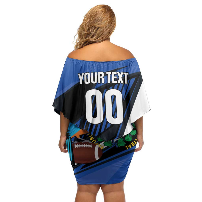 Custom El Salvador Rugby Los Torogoces Go Champions Off Shoulder Short Dress