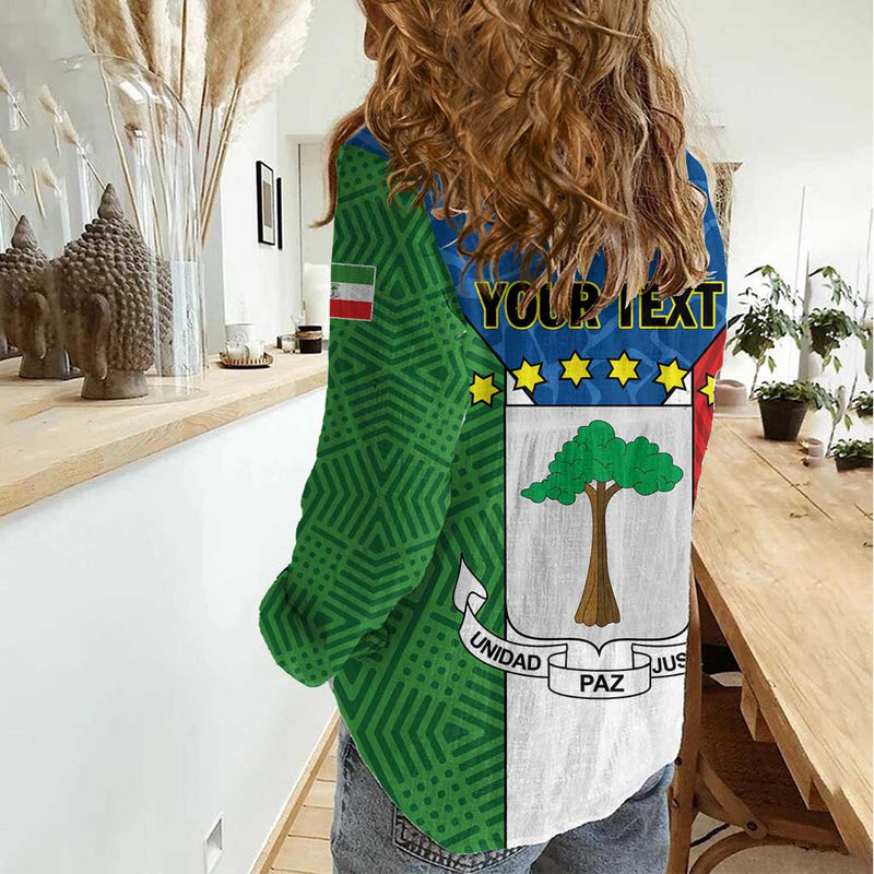 Equatorial Guinea Unidad Paz Justicia Women Casual Shirt
