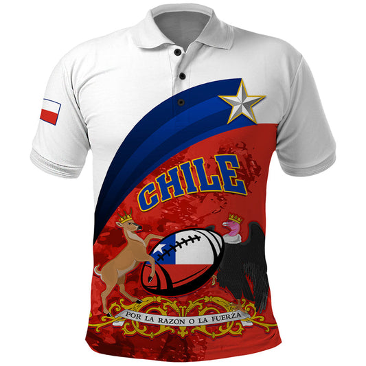 Custom Chile Rugby The Condors Go 2023 World Cup Polo Shirt