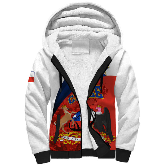 Custom Chile Rugby The Condors Go 2023 World Cup Sherpa Hoodie