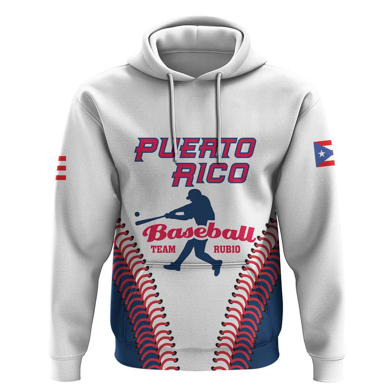 Custom Baseball Puerto Rico 2025 Team Rubio Retro Style Hoodie