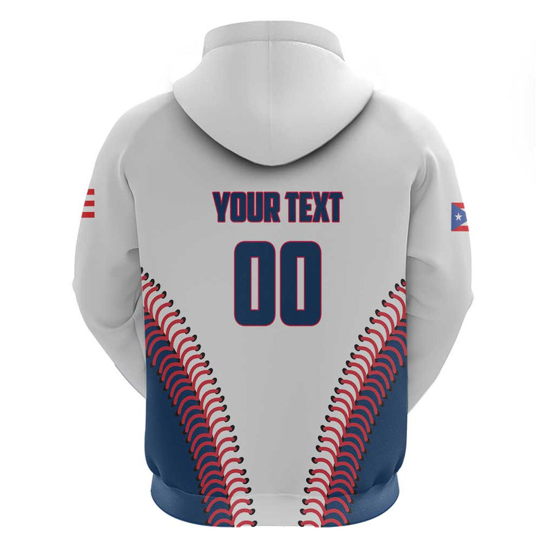 Custom Baseball Puerto Rico 2025 Team Rubio Retro Style Hoodie