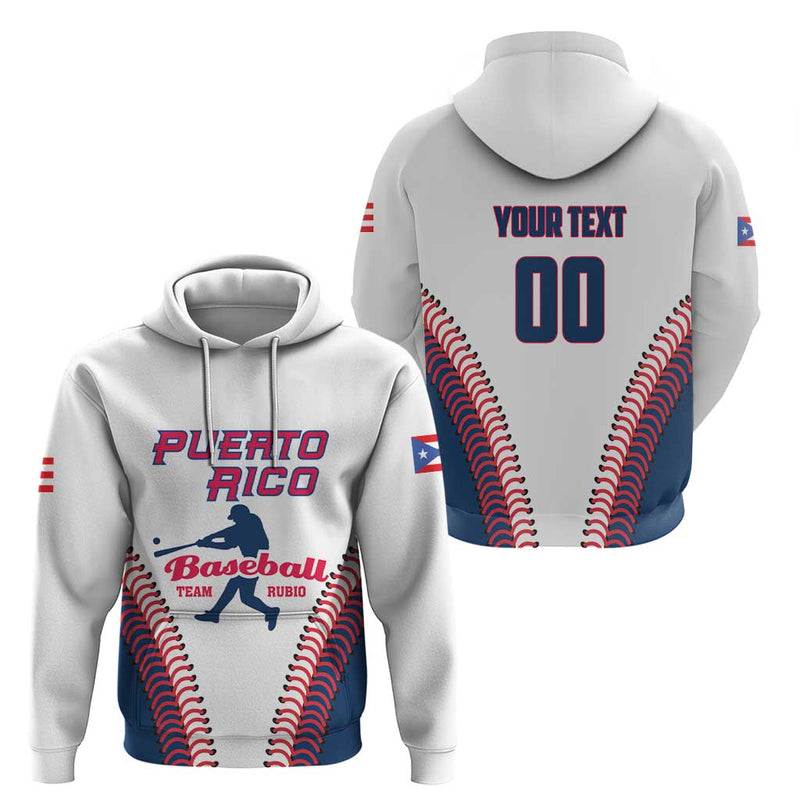 Custom Baseball Puerto Rico 2025 Team Rubio Retro Style Hoodie