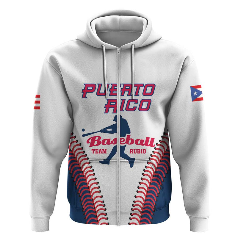Custom Baseball Puerto Rico 2025 Team Rubio Retro Style Hoodie