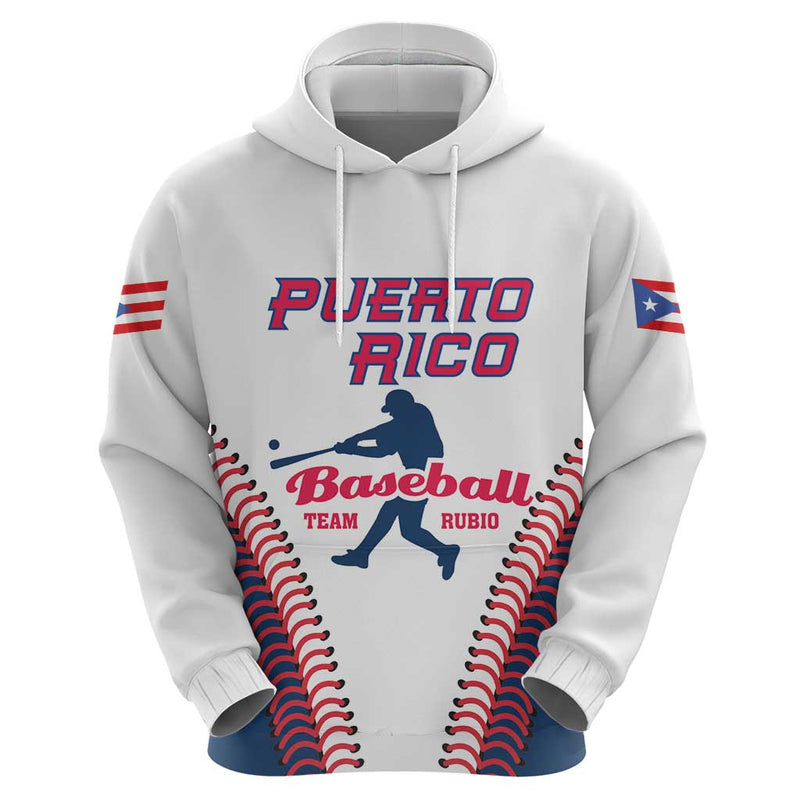 Custom Baseball Puerto Rico 2025 Team Rubio Retro Style Hoodie