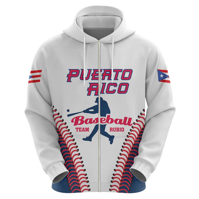 Custom Baseball Puerto Rico 2025 Team Rubio Retro Style Hoodie