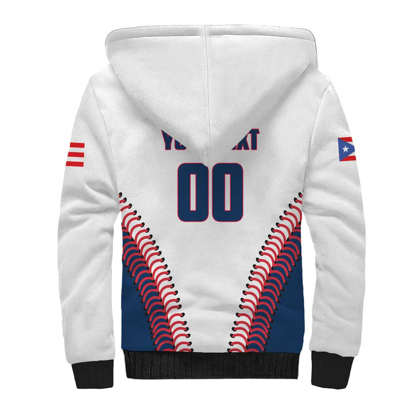 Custom Baseball Puerto Rico 2025 Team Rubio Retro Style Sherpa Hoodie