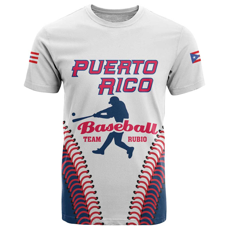 Custom Baseball Puerto Rico 2025 Team Rubio Retro Style T Shirt