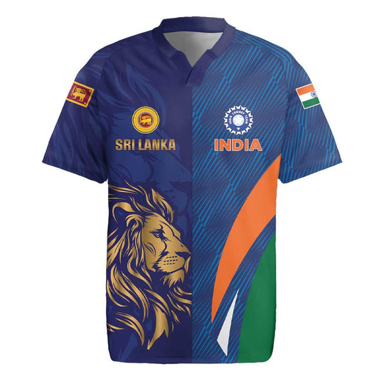Custom Cricket India Vs Sri Lanka Simple Style Rugby Jersey