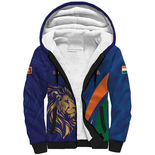 Custom Cricket India Vs Sri Lanka Simple Style Sherpa Hoodie