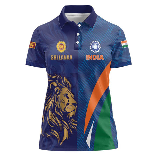 Custom Cricket India Vs Sri Lanka Simple Style Women Polo Shirt