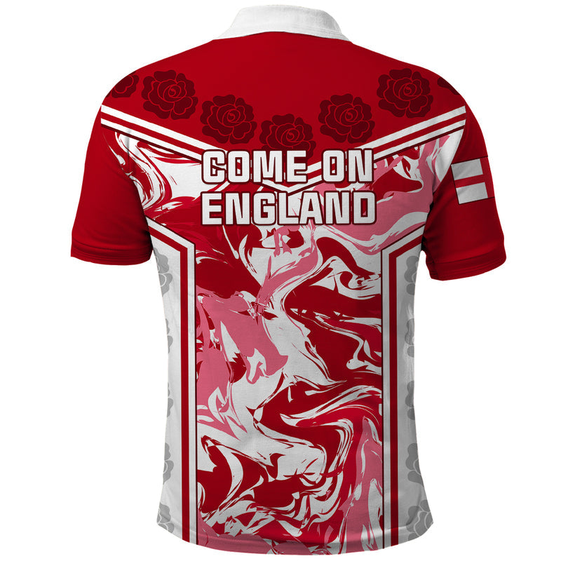 England Rugby The Red Rose Come On 2023 World Cup Polo Shirt