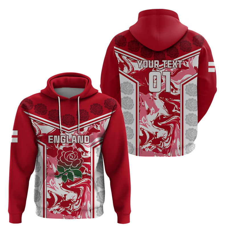 Custom England Rugby The Red Rose Come On 2023 World Cup Hoodie