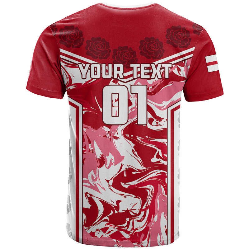 Custom England Rugby The Red Rose Come On 2023 World Cup T Shirt
