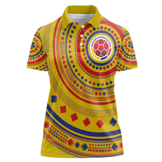 Custom Colombia Football Sporty Vueltiao Hat Women Polo Shirt