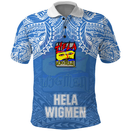 Custom Hela Wigmen Rugby Papua New Guinea Polynesian Tattoo Polo Shirt