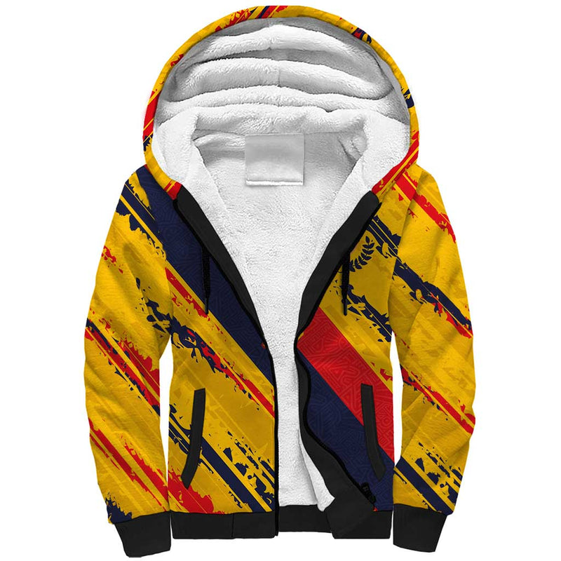 Custom Ecuador Football Sherpa Hoodie La Tricolor-100th Anniversary