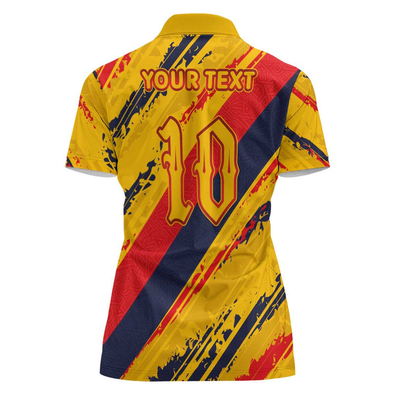 Custom Ecuador Football La Tricolor-100th Anniversary Women Polo Shirt