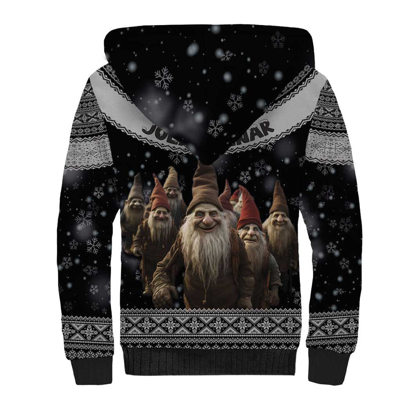 13 Yule Lads Iceland Christmas Jolasveinar and Nordic Traditional Pattern Sherpa Hoodie