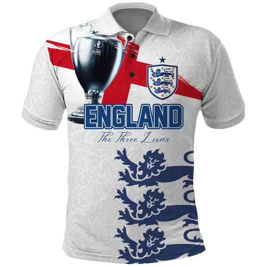 Custom England Football 2024 Road To The Champion Polo Shirt