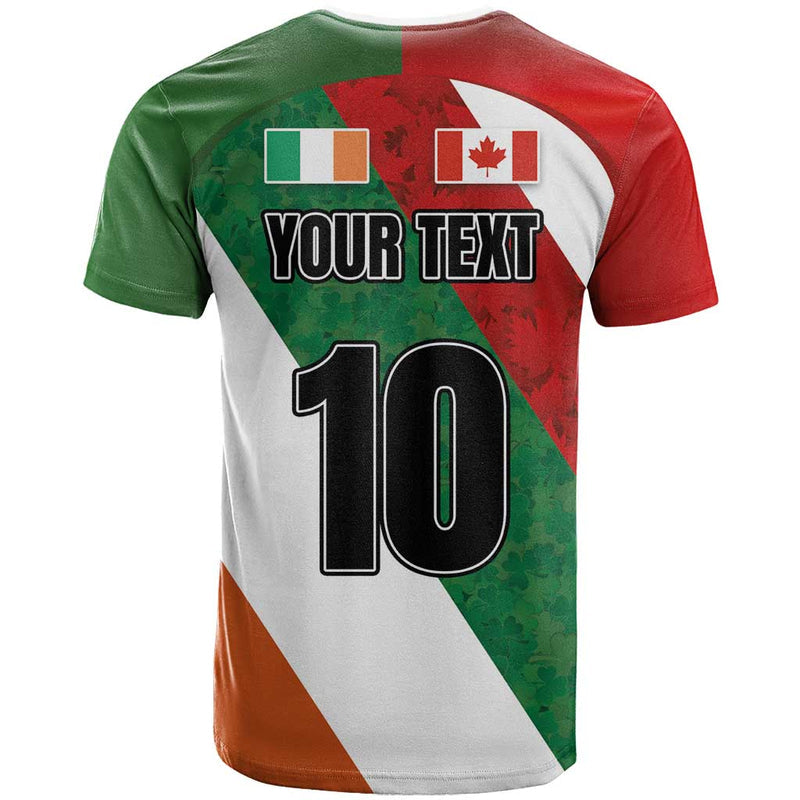 Custom Canada and Ireland Shamrocks and Maple Leaves T Shirt