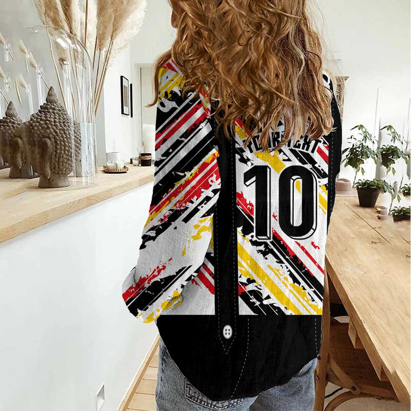Custom German Football Die Mannschaft-lederhosen Costume Style Women Casual Shirt