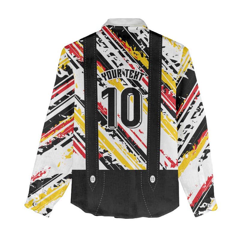 Custom German Football Die Mannschaft-lederhosen Costume Style Women Casual Shirt