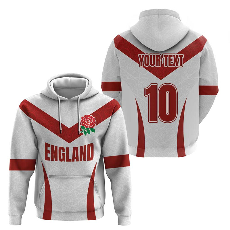 Custom England Rugby-The Red Rose Go Champions Hoodie