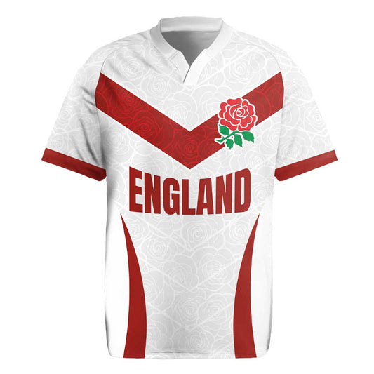 Custom England Rugby-the Red Rose Go Champions Rugby Jersey