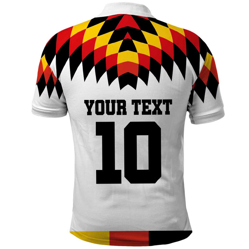Custom Germany Football 2024 Go Champion Design 90s Style Home Color Polo Shirt