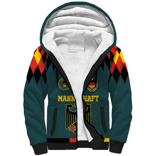 Custom Germany Football 2024 Go Champion Design 90s Style Away Color Sherpa Hoodie
