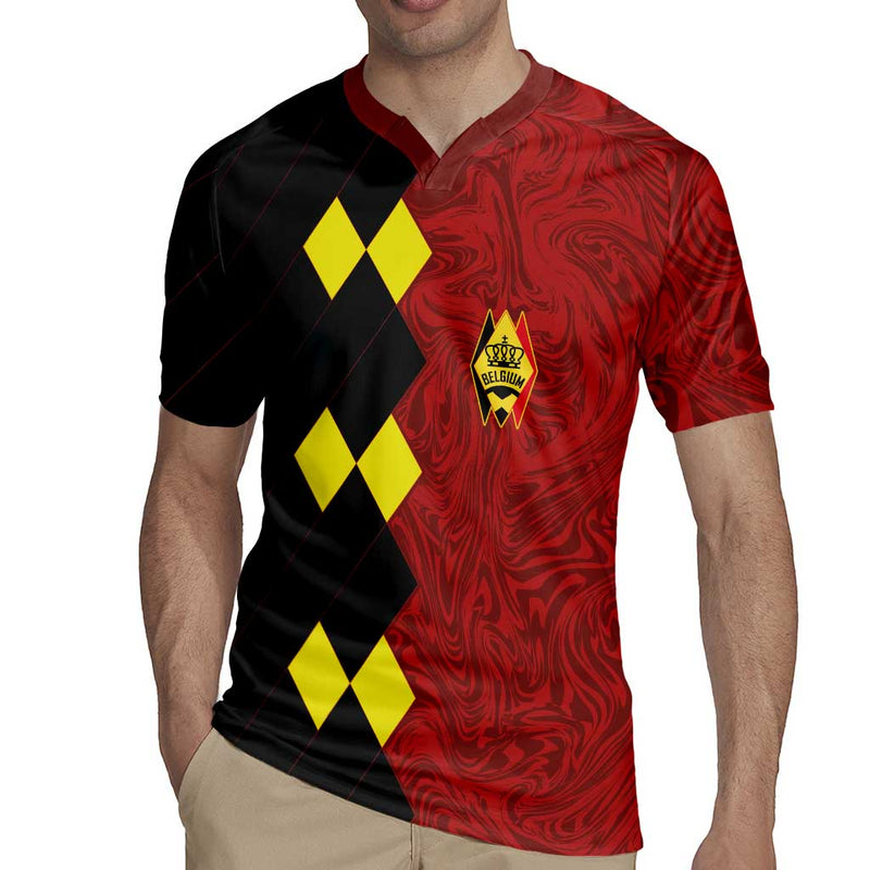 Custom Belgium Football 2024 Go Champion Rugby Jersey