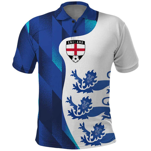 Custom England Football 2024 Go Champion Polo Shirt
