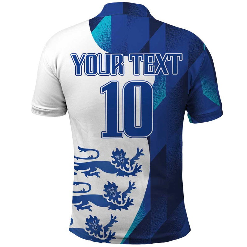 Custom England Football 2024 Go Champion Polo Shirt