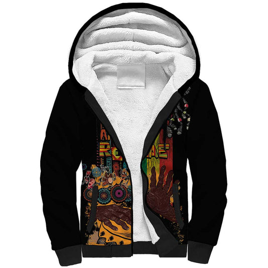 Afro-Caribbean African and Reggae Art Music Sherpa Hoodie