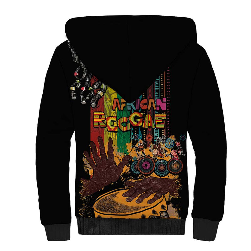 Afro-Caribbean African and Reggae Art Music Sherpa Hoodie
