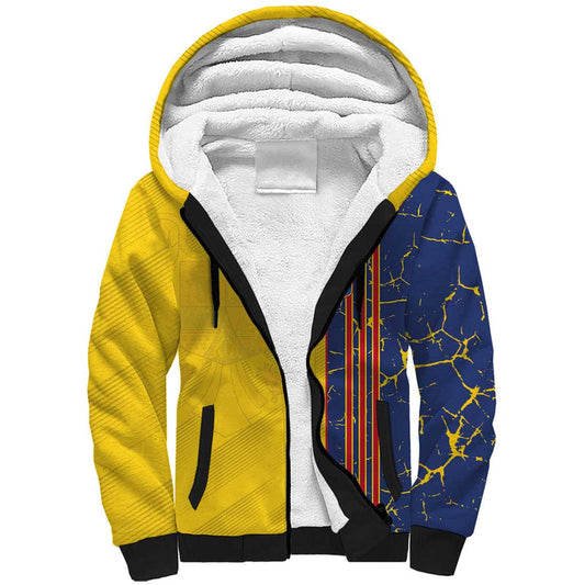 Custom Romania Football 2024 Go Champion Sherpa Hoodie