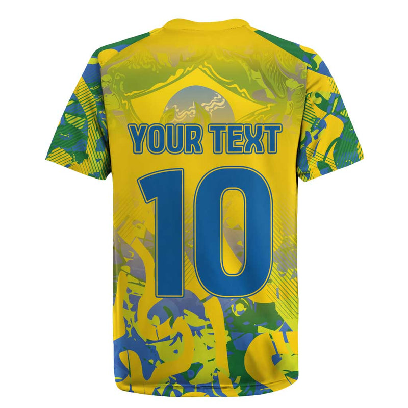 Custom Brazil Football Champion 2024 Rugby Jersey