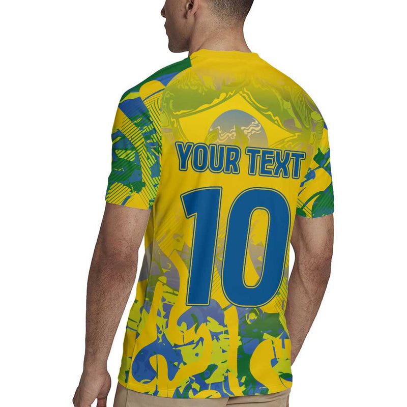 Custom Brazil Football Champion 2024 Rugby Jersey