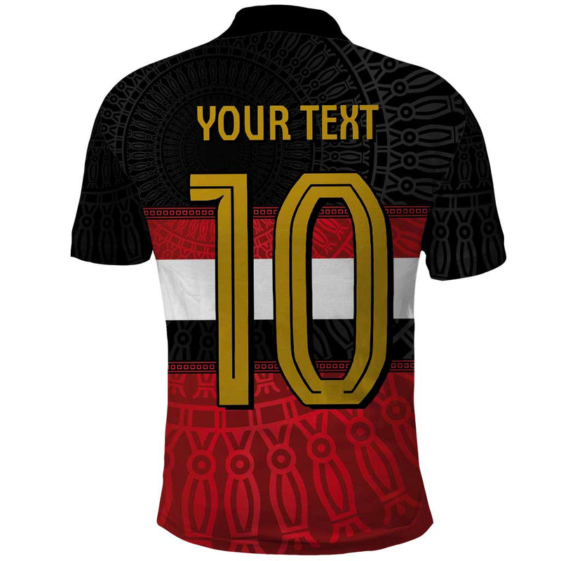 Custom Egypt National Football Egyptian Geometric And Flag Polo Shirt