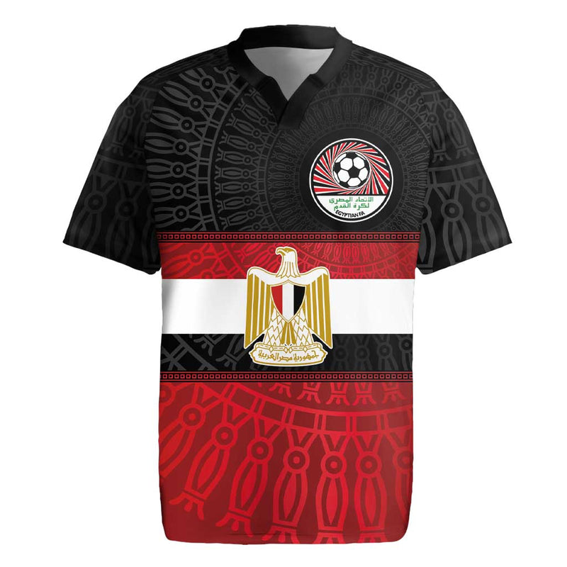 Custom Egypt National Football Egyptian Geometric And Flag Rugby Jersey