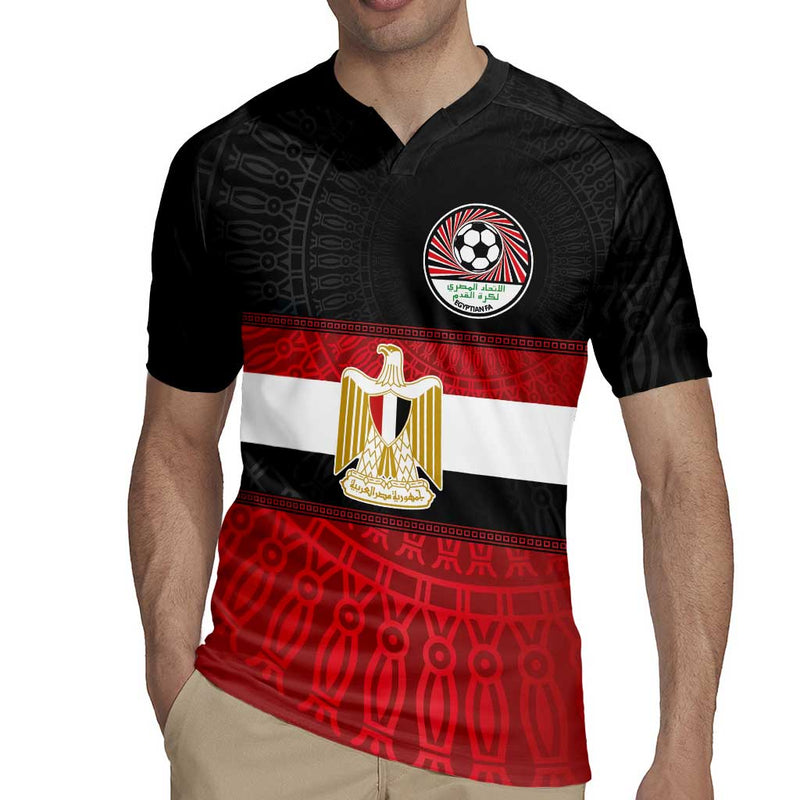 Custom Egypt National Football Egyptian Geometric And Flag Rugby Jersey
