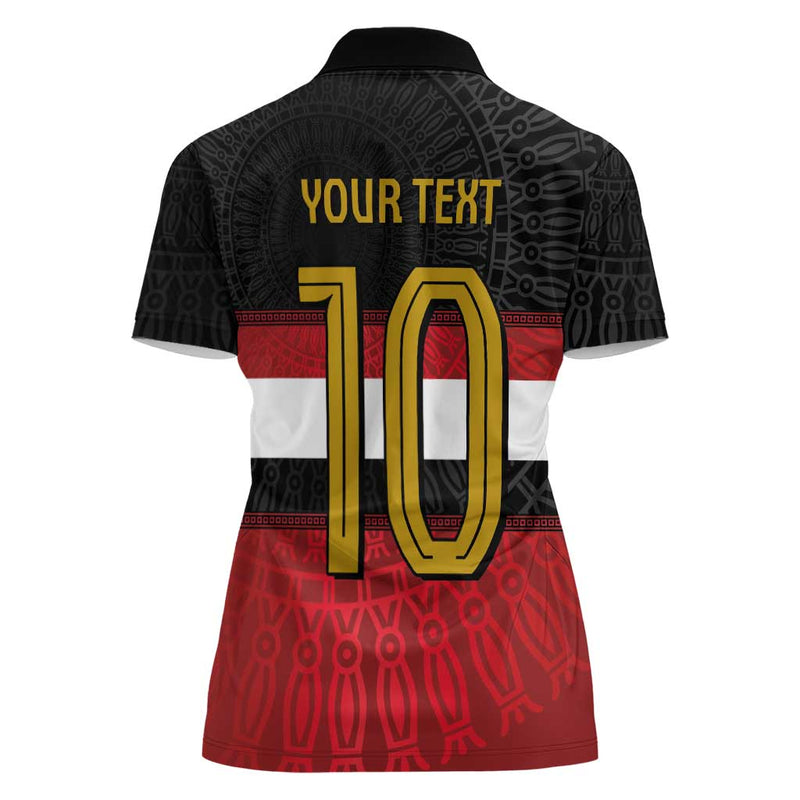 Custom Egypt National Football Egyptian Geometric And Flag Women Polo Shirt